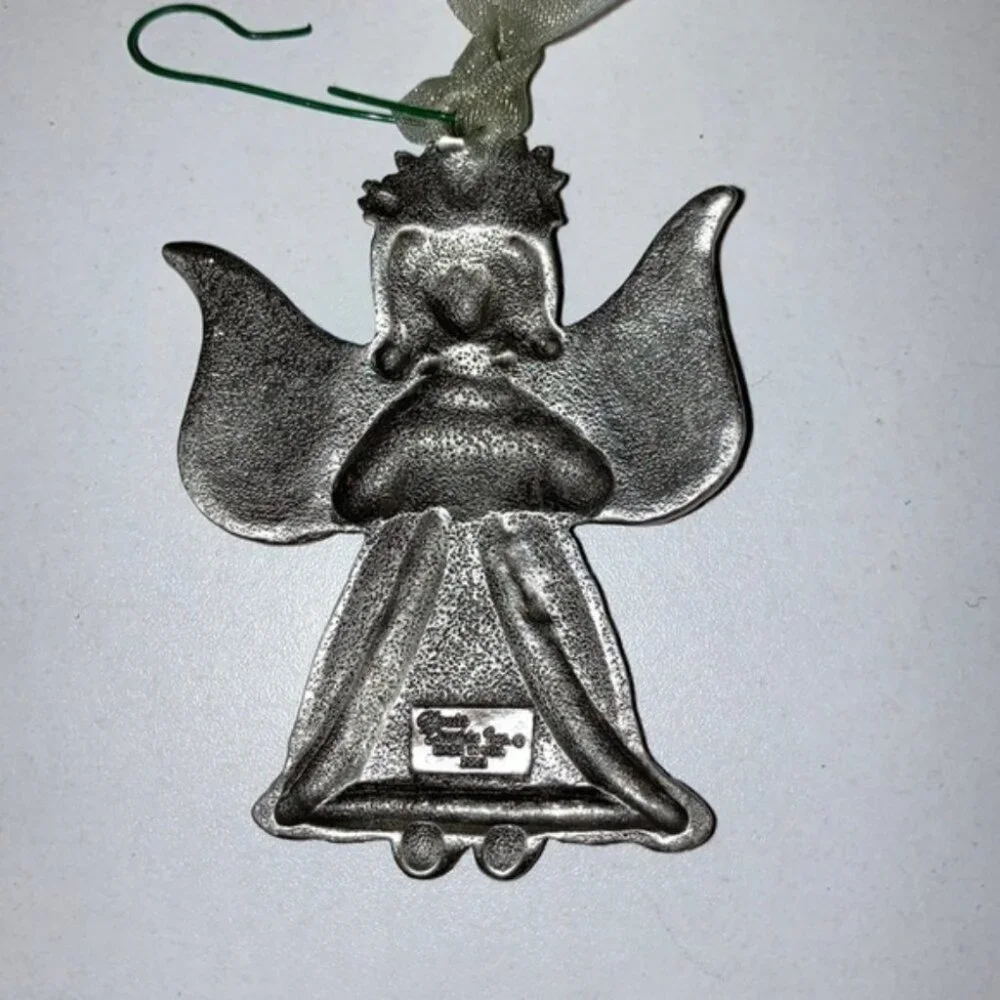 🎄✨ Set of 4 Pewter Christmas Tree Ornaments